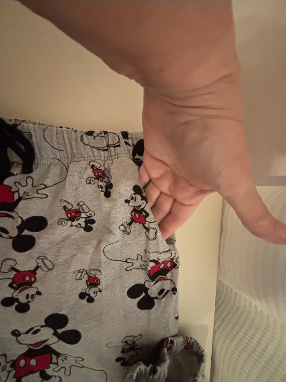 Disney Grey Mickey Mouse Fleece Pajama Bottoms - Picture 10 of 12